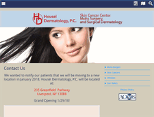 Tablet Screenshot of houseldermatology.com